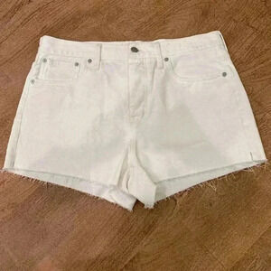 Madewell‎ White Relaxed Denim Shorts